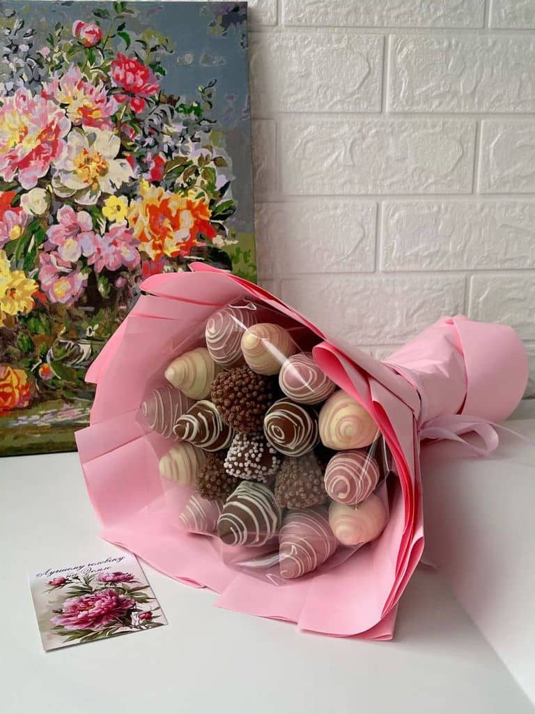 Букет «Клубника в шоколаде букет#1 16шт» — ЛИЛИТ Симферополь